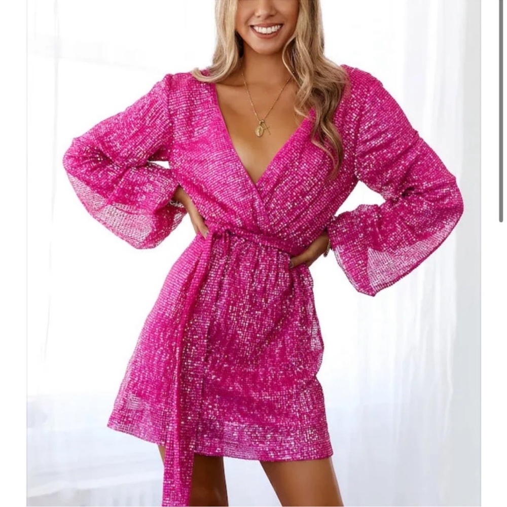 COPY - Hello molly pink sparkle dress